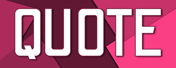 quote - text written on pink paper background