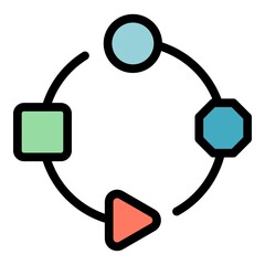 Poster - Adaptation process icon. Outline adaptation process vector icon color flat isolated