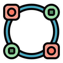 Poster - Adapt to new icon. Outline adapt to new vector icon color flat isolated