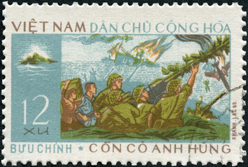 Wall Mural - VIETNAM - 1968: shows Nam Ngai shooting down US aircraf, 1968