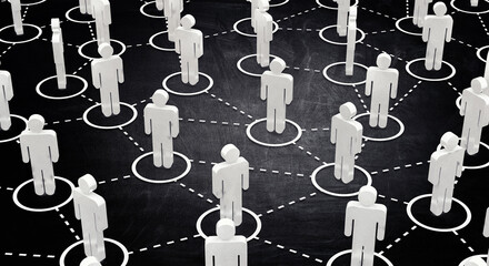 Aufkleber - Social Web Network Background Image