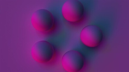 Poster - Bright ball with colorful 3d render gradient floating on surface. Creative minimalism with simple geometrically round shape. Futuristic planet in abstract space
