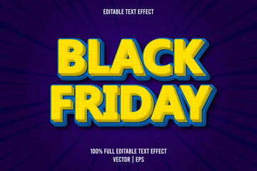 Wall Mural - Black friday editable text effect comic style