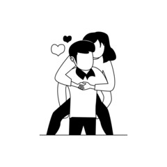 Wall Mural - Man holding his girlfriend design vector