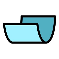 Poster - Concrete gutter icon. Outline concrete gutter vector icon color flat isolated