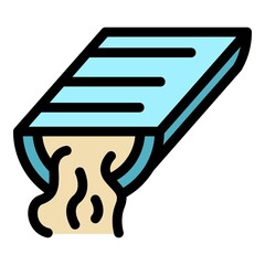 Poster - Construction gutter icon. Outline construction gutter vector icon color flat isolated