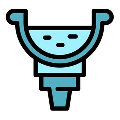 Poster - Rain gutter icon. Outline rain gutter vector icon color flat isolated