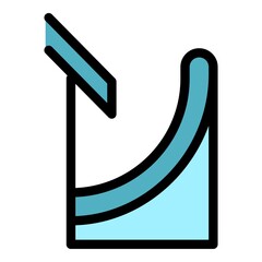 Poster - Structure gutter icon. Outline structure gutter vector icon color flat isolated