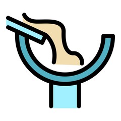 Poster - Rain water gutter icon. Outline rain water gutter vector icon color flat isolated