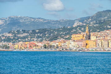 Wall Mural - Landscape of the seafront of Menton