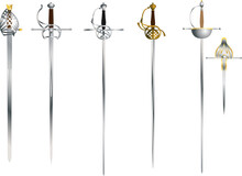Set Of The Vector Rapier And Epee For Fencing Or Duel