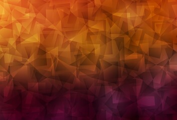 Dark Orange vector abstract polygonal pattern.