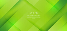 Abstract Green Gradient Geometric Diagonal Background.