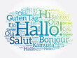 © dizain - Hallo (Hello Greeting in German) word cloud in different languages of the world