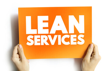 Lean Services text card, concept background