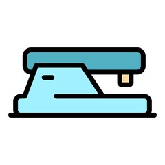 Poster - Office stapler icon. Outline office stapler vector icon color flat isolated