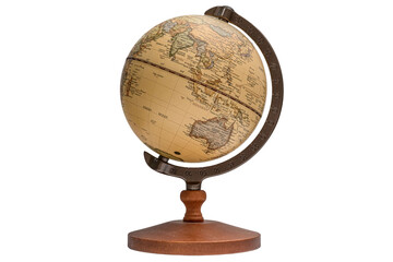 globe model on white background