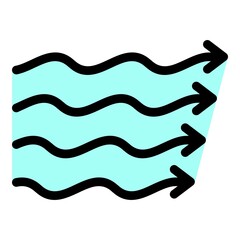 Poster - air flow arrows icon. outline air flow arrows vector icon color flat isolated