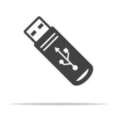 Wall Mural - flash drive icon transparent vector isolated