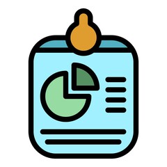 Poster - Credit report icon. Outline credit report vector icon color flat isolated