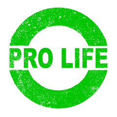 Wall Mural - Rubber Ink Stamp Pro Life