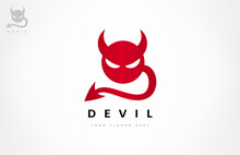 Devil With Horns And Tail Design 