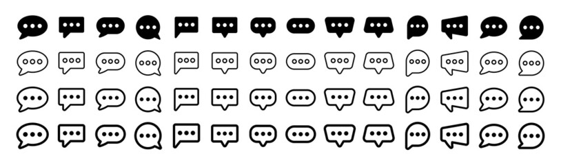 Poster - Chat icons set. Message symbol vector illustration.