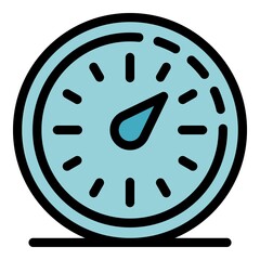 Poster - Stopwatch icon. Outline stopwatch vector icon color flat isolated