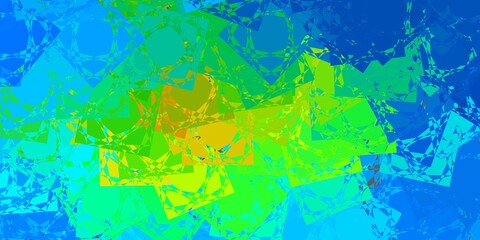  Light Blue, Yellow vector layout with triangle forms.