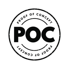 Poster - POC - Proof of Concept acronym, business concept background