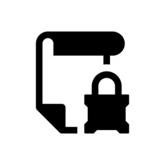 Canvas Print - Document lock icon