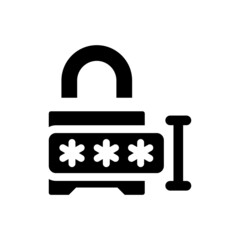 Poster - Type lock password icon