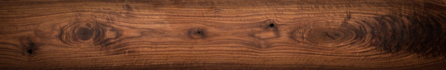 Poster - Walnut wood texture. Super long walnut planks texture background.Texture element