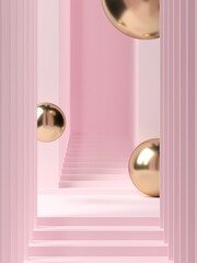 Poster - abstract background for product branding. mock up scene with empty space minimal style. 3d render