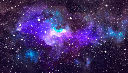 Wall Mural - vector cosmic illustration. beautiful colorful space background. watercolor cosmos