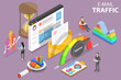 © TarikVision - 3D Isometric Flat Vector Conceptual Illustration of Email Traffic, Digital Business and E-mail Marketing Strategy