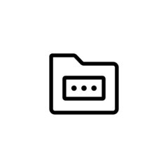 Fototapete - Folder icon archive folder lock protection single icon graphic design vector