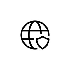 Fototapete - Internet security icon secure online web browse single icon graphic design vector