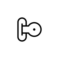 Fototapete - Key icon insert key single icon graphic design vector