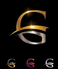 Gold and Chrome Monogram Letter G