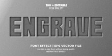 Editable Text Effect In Engraved Style