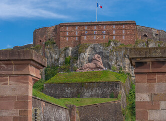 Wall Mural - Belfort, France - 09 04 2021: The Lion of Bartholdi