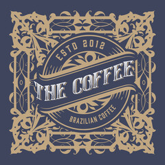 Wall Mural - Vector, Coffee Shop label for cafe business