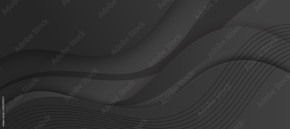 Abstract liquid black background with dynamic waves effect texture ...