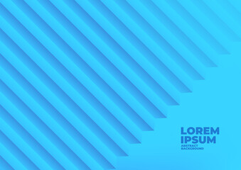 Poster - blue geometric wave abstract background.
