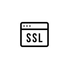 Fototapete - SSL icon secure network connection single icon graphic design vector
