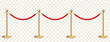 Golden barriers front view on transparent background vector illustration
