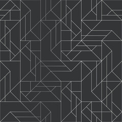 Silver texture. Seamless geometric pattern. Silver background. Vector seamless pattern. Geometric background with rhombus and nodes.