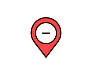 Map pin line icon. Vector symbol in trendy flat style on white background. Travel sing for design.