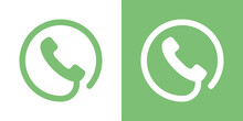 Phone Icon. Telephone Icon. Contact Symbol Vector Illustration.